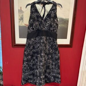 Studio 1940 Elegant Black and White Backless Dress